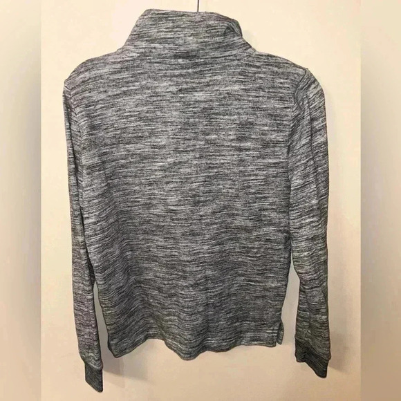 Victorias Secret PINK Sweatshirt Gray White 1/4 Zip Pullover Long Sleeve Size M - Picture 3 of 4